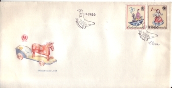 FDC 2751 + 2752 s podpisem - CZ 1986 02 031 ●
